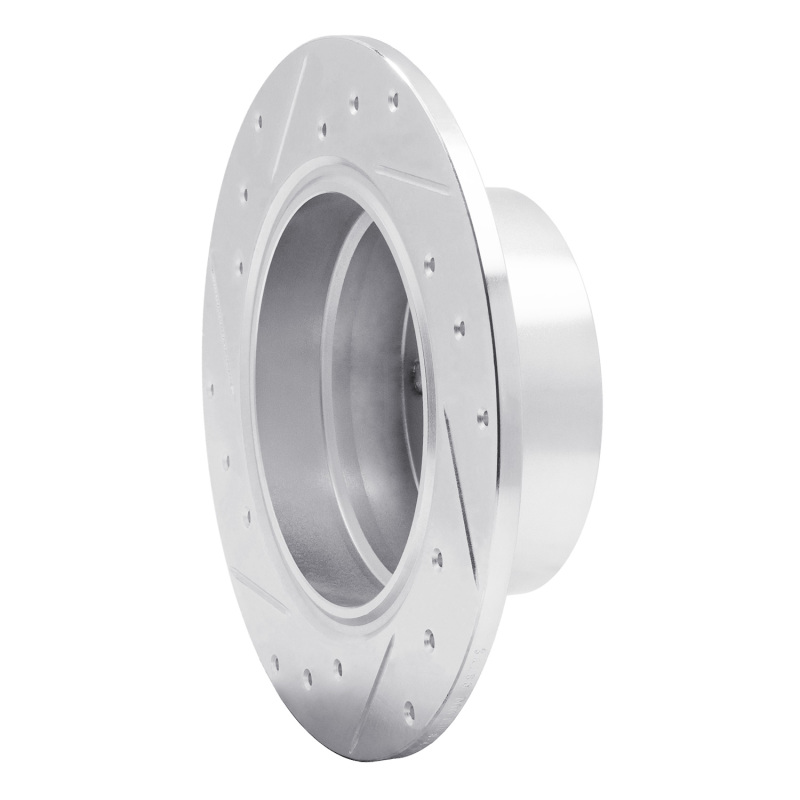 BMW Z4 Brake Rotor (1) - Rear Right - R1 Concepts - Drilled & Slotted - Silver - `03-`06